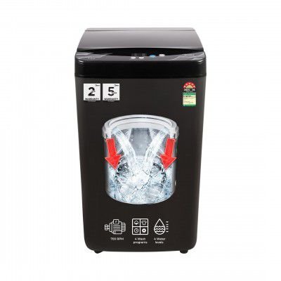 Midea 7.5 Kg 5 Star Fully Automatic Top Load Washing Machine (MWMTL075FP0PNMB, Auto Restart, Mid Black)