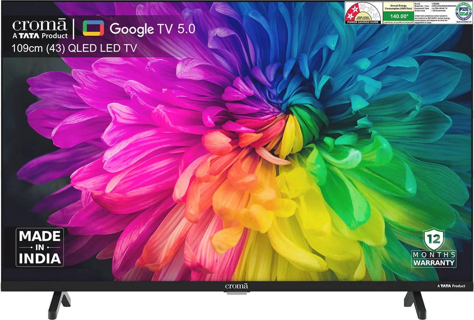 Croma CREL043UGQ333850 43 inch (109 cm) QLED 4K TV