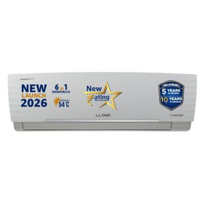Lloyd 1.5 Ton 3 Star Inverter Split AC, 2026 New Star Rated (6 in 1 Convertible, GLS18I3AGGSC)