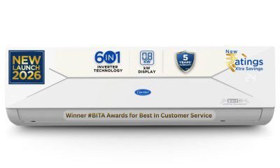 Carrier 1.5 Ton 5 Star, New Star rated, Flexicool Inverter Split AC (ESTER EDGE Gxi-CAI18EE5R36F0)
