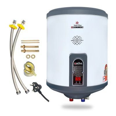 Activa 15Ltr Storage (2kva) BEE 5-Star Rated Anti Rust Coated Geyser Heat-Max (0.7MM SS Tank) With Digital Display, Suitable For High Rise Buildings, Comes With 5 Years Warranty