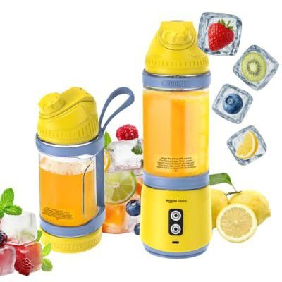 Amazon Basics Portable Blender | 700 ml Convertible Jar | 3x1600 mAh Batteries | 1 year Warranty