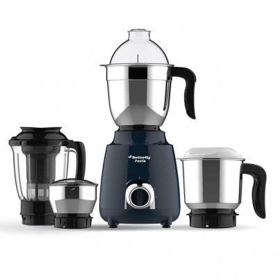 Butterfly Pestle 750W Mixer Grinder with 4 Jars | 3 Stainless Steel Jars & 1 Juicer | ABS Body | Heavy Duty Motor | 2 Years Manufacturer's Warranty | Ink Blue