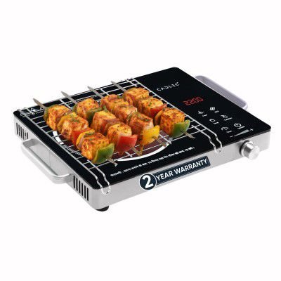 Cadlec HeatCraft 2200W Infrared Cooktop Stove with Grill Rack (Black)