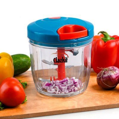 Clazkit Kitchen Dori Handy Vegetable and Fruit Manual Onion Dry Fruit Salad Maker Vegetable Quick String Chopper Machine