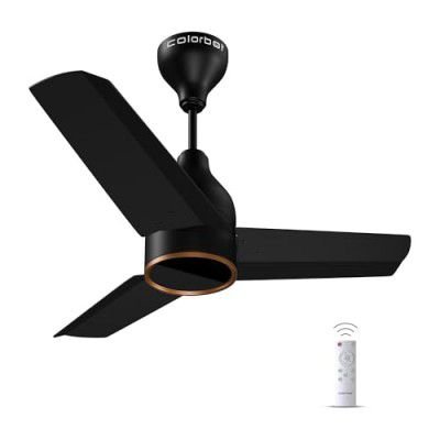 Colorbot Prizma BLDC Ceiling Fans 900mm | BEE 5 Star Rated 850 RPM (Boost, Timer, Reverse Mode) | 4 Years Warranty | Charcoal Black