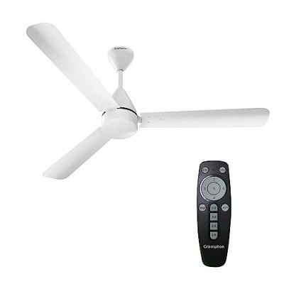 Crompton Energion Hyperjet 1200mm BLDC Ceiling Fan with Remote Control | Opal White