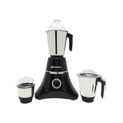 Diamo Mixer Grinder Power Pro 750-Watt Elevate Your Culinary Creations with 3 Jars, Stainless Steel Blades, and 24-Month Warranty - Sleek Black Edition