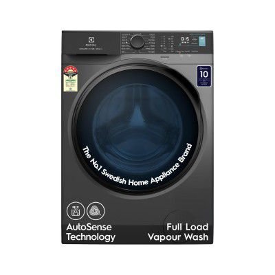 Electrolux 8kg 5 Star Front Load Washing Machine, AutoSense Technology, Full Load Vapour Wash, UltimateCare 500, EWF8024R5SB, Dark Silver