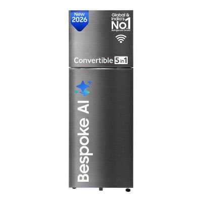 [Extra Rs.10,000 OFF] Samsung 467L, 3 Star, Convertible 5-in-1, Refrigerator (RT80H51C3KHL)