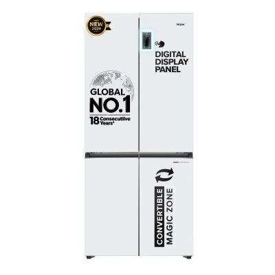 [Extra Rs.14250 OFF] Haier 520 L 3 Star Lumiere Frost Free Triple Inverter French Door Side by Side Refrigerator (HRB-600PW)