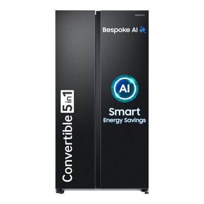 [Extra Rs.17,800 OFF] Samsung 653 L Frost Free Convertible 5In1 Side by Side Refrigerator (RS76CG8003B1HL)