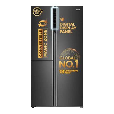 [Extra Rs.20250 Off] Haier 598 L 3 Star Frost Free 3-Door Side by Side Refrigerator (HRT-683GK, Graphite Black)