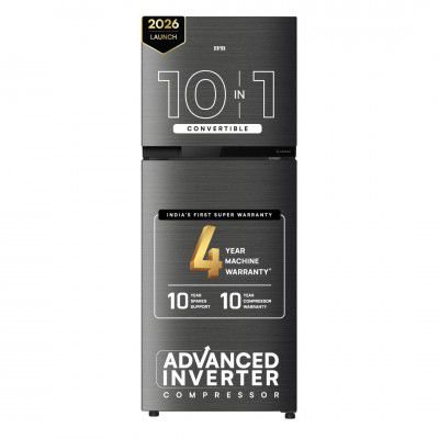 [Extra Rs.5000 OFF] IFB 241L 2 Star 10-in-1 Convertible, Advanced Inverter Frost-Free Double Door Refrigerator (2026, IFBFF-291BYOSET, Onyx Grey)