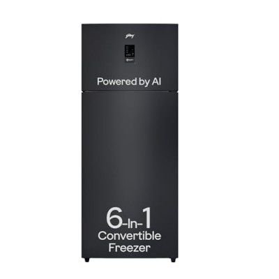 Godrej 472 L 2 Star With AI Tech, 95%+ Food Surface Disinfection Double Door Regalis Refrigerator (RF EON 474B RCI MT BK, Matt Black)