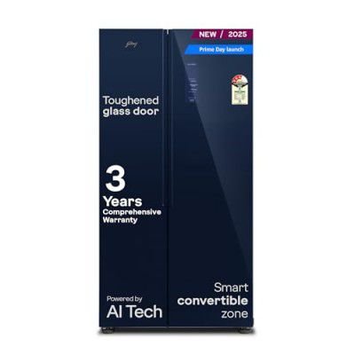 Godrej Smart Choice 600L 3Star Frost Free Smart Convertible AI Tech 3 Intelligent Modes Side By Side Refrigerator (RS EONVELVET 646C RIT SM BL)