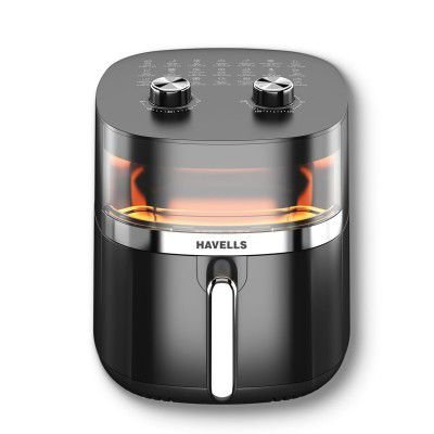 Havells Prolife Stellar Chef Smartchoice Air Fryer 5.5 Ltr|1500 Watts|See Through Window|Aerocrisp Tech: Rapid air circulation in every direction|Non Stick Silicon Coated Basket|2 Year Brand Warranty