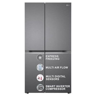 LG 655 L Frost-Free Inverter Side-By-Side Refrigerator (GL-B257HDSY)