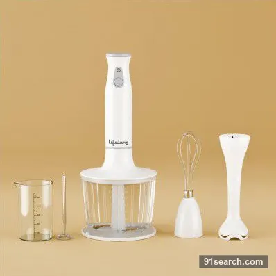 Lifelong 450W Low Noise Electric Blender with Chopper, Beaker, Whisk & Frother | (LLHBZ07)