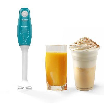 Maharaja Whiteline Speedmix Plus Hand Blender with Stainless Steel Blades | 175 Watts Motor (Turquoise Blue & White)