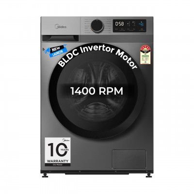 Midea 8 Kg 5 Star Fully Automatic Front Load Washing Machine with Inverter Motor (MFG17W80B/T-IND, Titanium Grey)