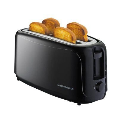 Morphy Richards AT 402 1450 Watts Pop-Up Toaster 2-Yr Warranty?Black?