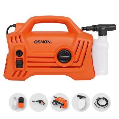 Osmon OS PW120 High Flow Pressure Washer | 1500W Copper Motor | 1-Year Warranty | Orange