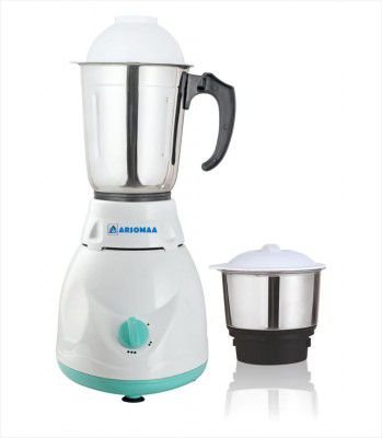 Pogo Mixer Grinder Power Pro 500-Watt Domestic Mixer Grinder with 2 Jars (Liquidizing, Wet Grinding and Chutney Jar), Stainless Steel blades | 24 Months Warranty White Edition