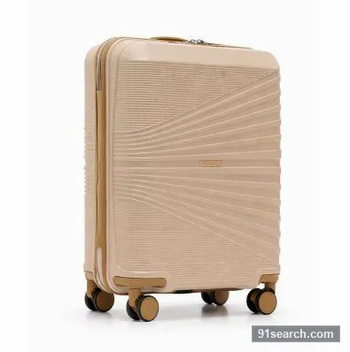 Police Origine Cabin Trolley | 65L Capacity TSA Lock 8 Smooth 360° Spinner Wheels Telescopic Handle PP Hard Shell (Baby pink)