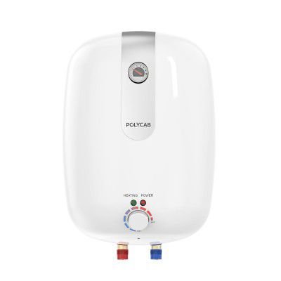 Polycab Elanza Dlx 4-Star, 15 litre, 2KW Electric Storage Geyser (Water Heater) For Home,Bathroom|Efficient Heating Element,Glasslined Coated Tank|Enhanced Safety, Temperature Control Knob?White?