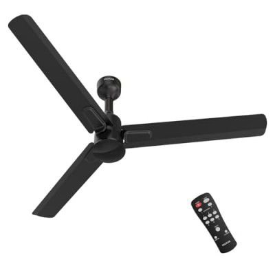 Polycab Silencio Mini DLX 1200mm 5-Star Advanced BLDC, Remote Ceiling fan | 3+1 Years Warranty?Midnight Black?