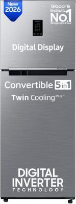 Samsung 301 L Frost Free Double Door 2 Star Refrigerator (REFINED INOX, RT31H4522S9/HL)