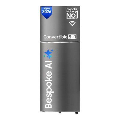 Samsung 350 L, 3 Star, Convertible 5-in-1, Digital Inverter, Frost Free Double Door, WiFi Bespoke AI Refrigerator (RT38HG5A23S8HL)