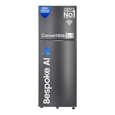 Samsung 419 L, 3 Star, Convertible 5-in-1, Digital Inverter, Frost Free Double Door, Bespoke AI WiFi Refrigerator (RT45HG6A43B1HL)