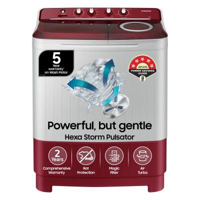 Samsung 7.5 Kg Inverter 5 Star Semi Automatic Top Load Washing Machine (WT75B3200RR/TL)