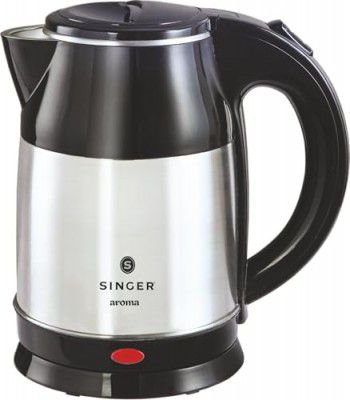Singer Aroma 1.8-Liter Electric Kettle (Silver/Black)