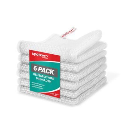 Spotzero By Milton Non-Scratch Steel Wire Dish Cloth (Pack of 6)