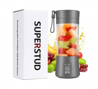 SUPERSTUD Portable Blender Electric Juicers Fruit Mixers - 6 Blades (Royal Gray)