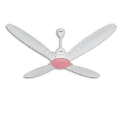 USHA Bloom Lily Nova 4-Blade BLDC Ceiling Fan |100% Copper Motor |Bi-Directiona|RF Remote |Sleep, Boost & Timer Mode |Whisper-Quiet |Dust-Resistant |3Y Motor & 2Y PCB Warranty | White & Light Pink