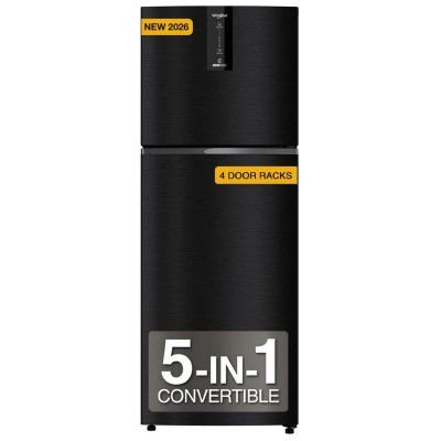 Whirlpool 308 L 3 Star Convertible Frost Free inverter Double Door Refrigerator (IF INV 355 OMEGA BLACK(3S) CONV-Y, 2026 Model)