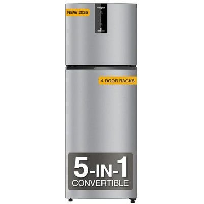 Whirlpool 327 L 3 Star Convertible Frost Free inverter Double Door Refrigerator (IF INV 375 ILLUSIA STEEL(3S) CONV-Y, 2026 Model)