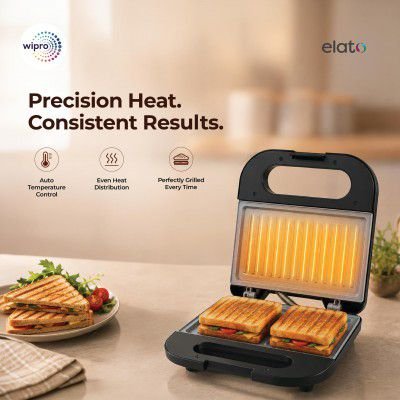 Wipro Elato BS103 Luxe 800W Grill Sandwich Maker