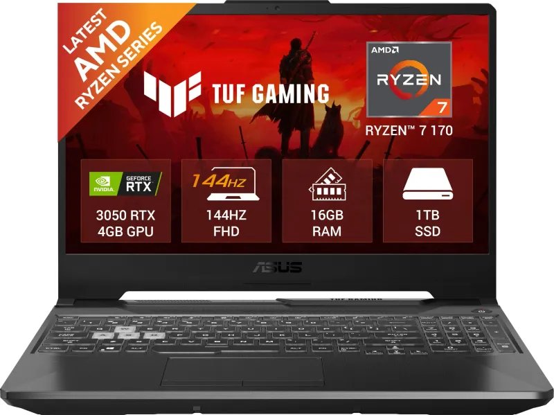 Asus TUF Gaming A15 FA566NCR-HN075W Laptop (AMD Ryzen 7 7435HS/ 16GB / 512GB SSD/ Win11 Home / 4GB Graph)