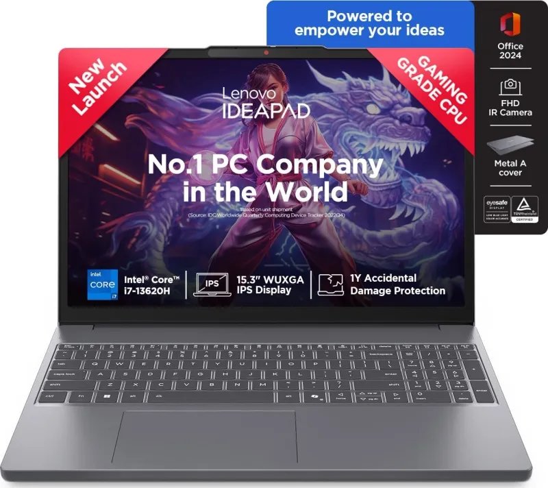 Lenovo IdeaPad Slim 3 83K1016UIN Laptop (13th Gen Core i7/ 16GB/ 512GB SSD/ Win11)