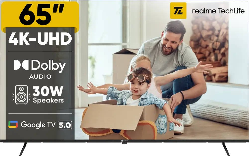 realme TechLife 65UHDGDRDDVB 65 inch (165 cm) LED 4K TV