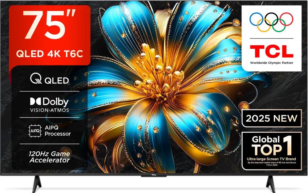 TCL 75T6C 75 inch (190 cm) QLED 4K TV