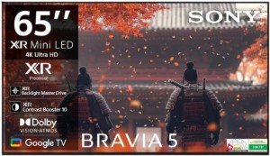 Sony BRAVIA 5 K-65XR50 65 inch (165 cm) Mini LED 4K TV